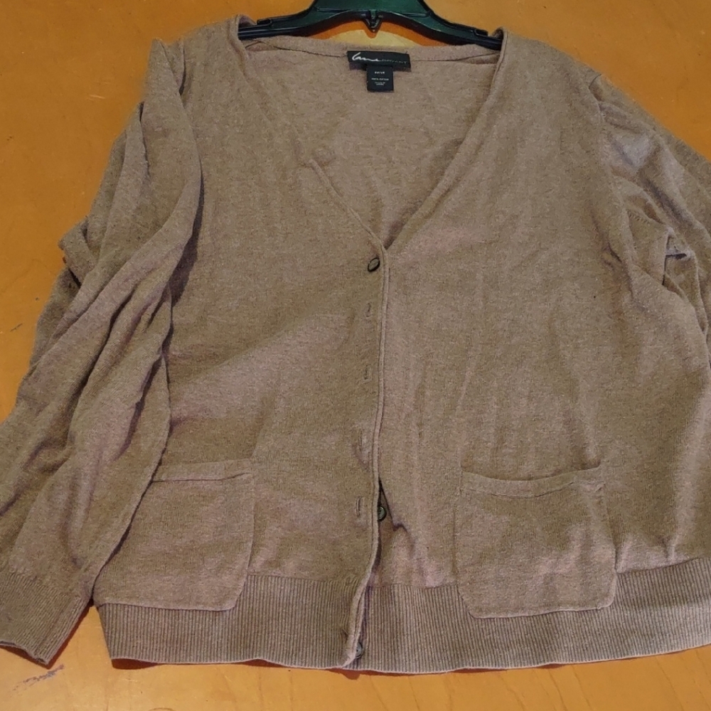 Lane Bryant Tan Cardigan